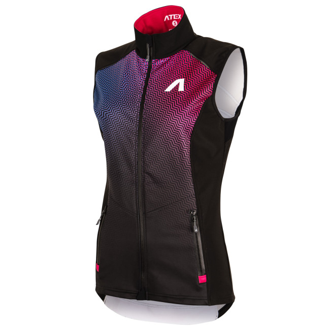 Dámská sportovní vesta ZIGZAG růžová