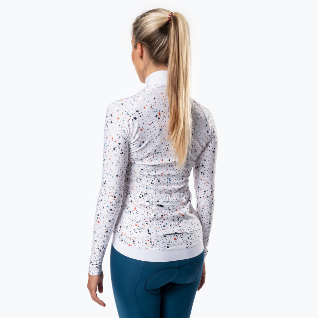 Dámský cyklo dres s dlouhými rukávy WITI bílý