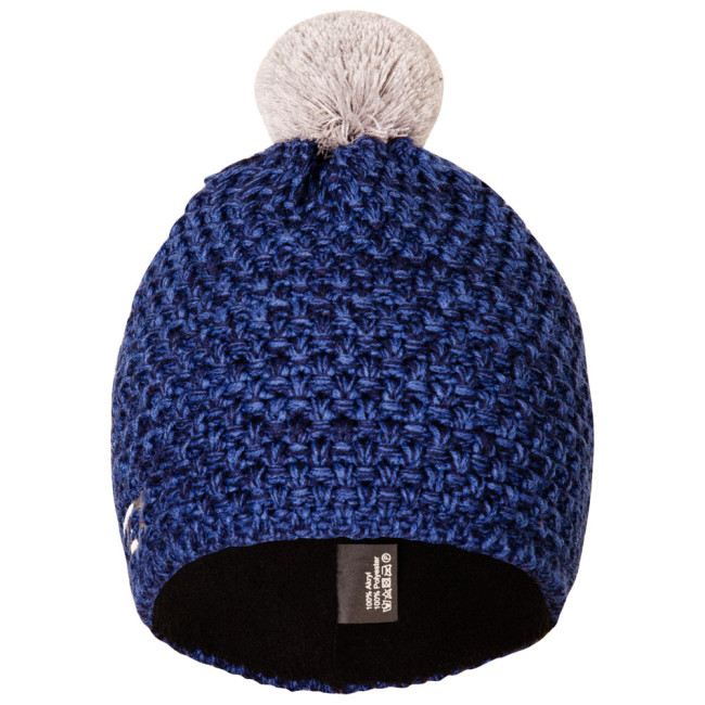 Pletená čepice KNIT modrá-melange