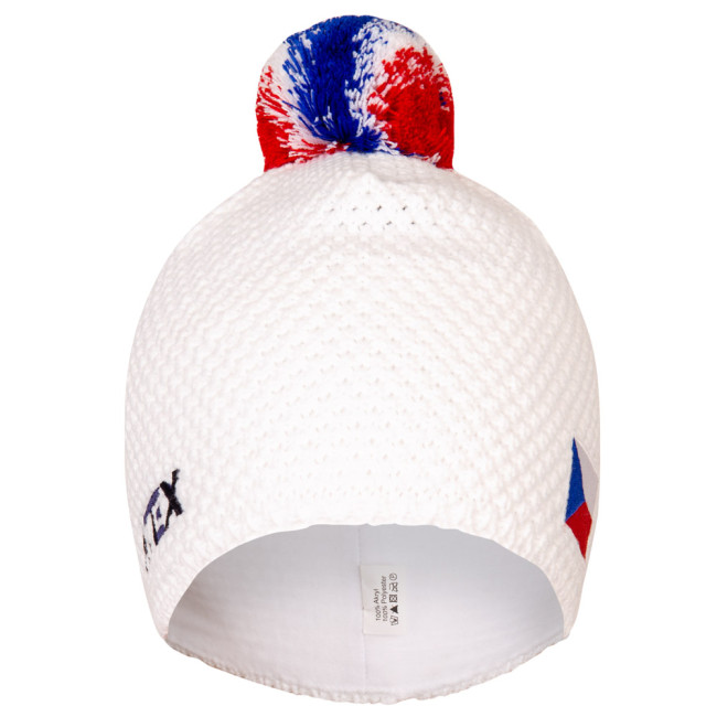 Pletená čepice KNIT CZE bílá