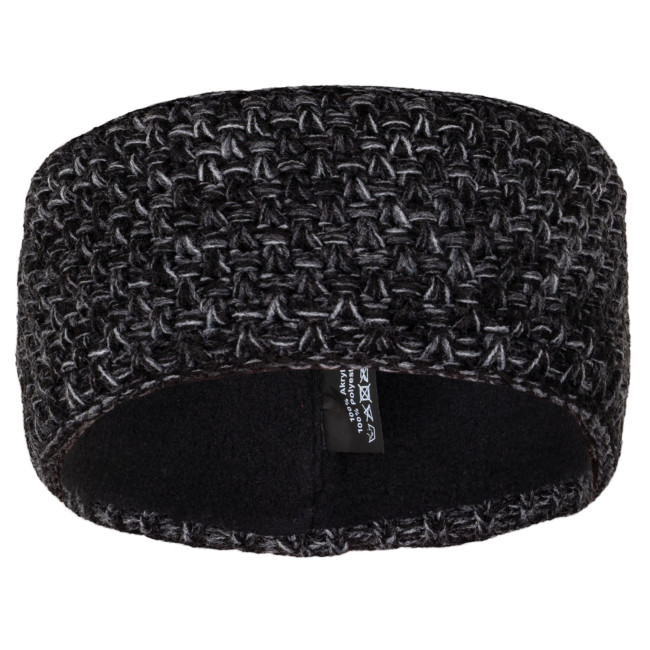 Pletená čelenka KNIT černá-melange
