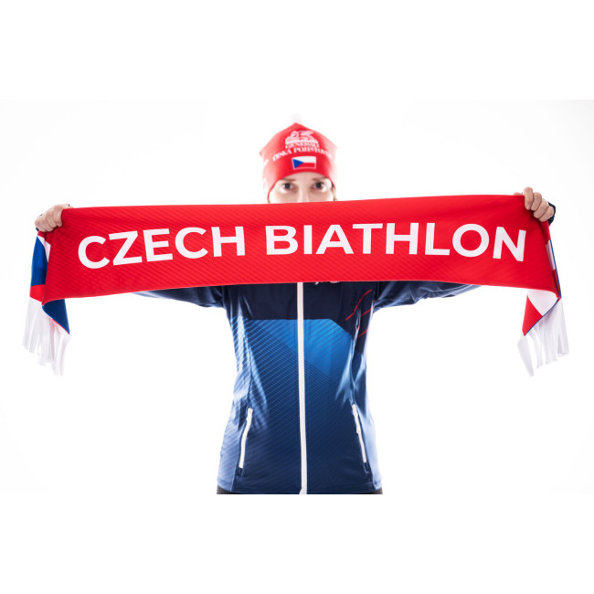 Sportovní šála CZECHBIATHLON červená