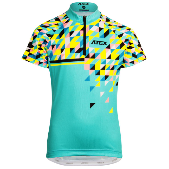 Dětský cyklo dres SATO tyrkysový