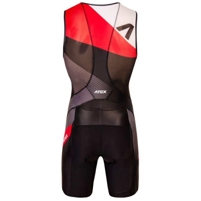 Triatlonová kombinéza s předním zipem REVOLT RED